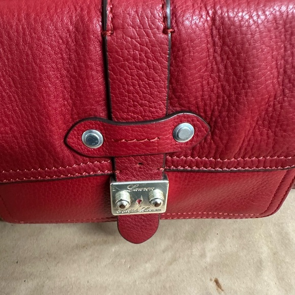 Ralph Lauren Red Leather Satchel Handbag - Women's Stylish Shoulder Bag - Picture 2 of 13